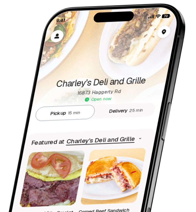 Charley's Deli and Grille app preview